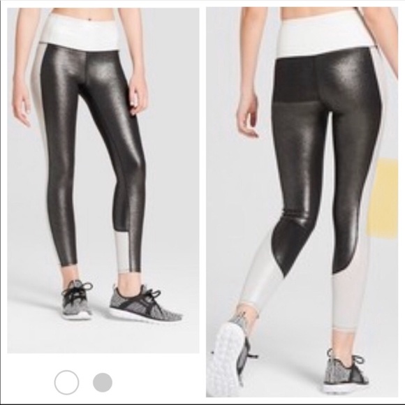 JoyLab Pants - NWT JoyLab metallic black white size small